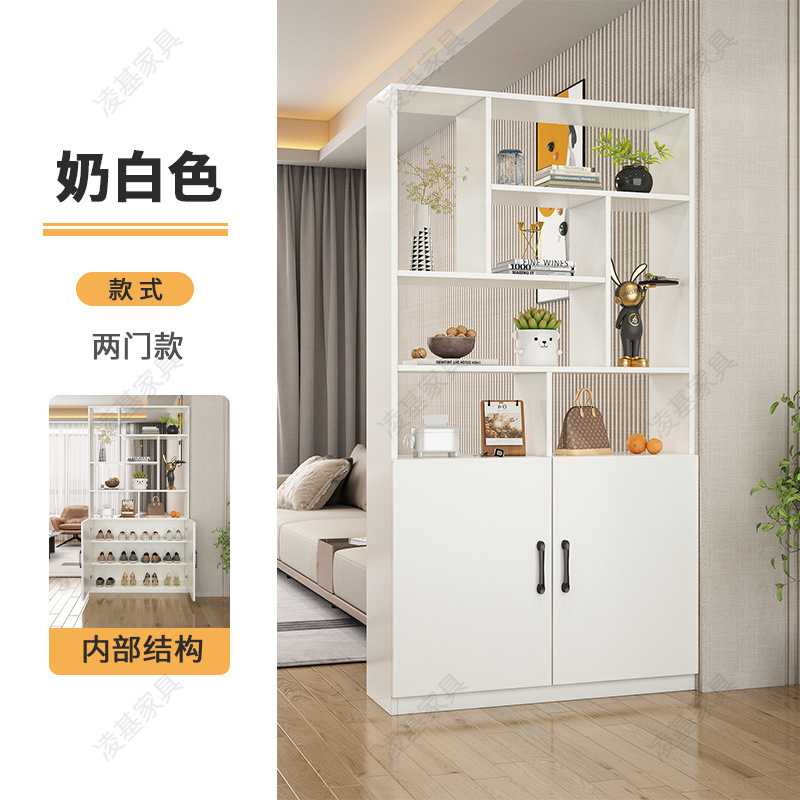 简约客厅玄关隔断柜门厅柜现代入门屏风间厅柜遮挡柜一体鞋柜组合