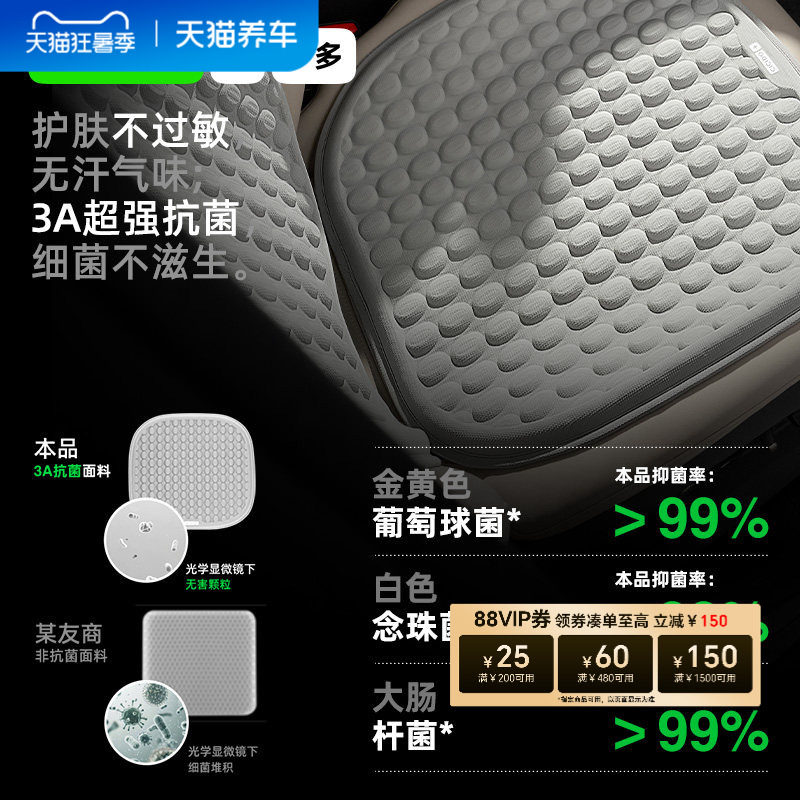 CICIDO夕多汽车坐垫夏季凉垫通风透气单片冰丝座垫四季通用凝胶垫