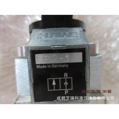 德国HAWE哈威FR2-1-1/4按钮式换向阀 供船上液压系统用