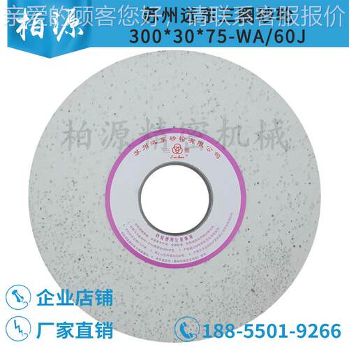 高精度磨床WA300*40*127大气孔砂轮胶辊磨床苏州远东三圈白刚玉30