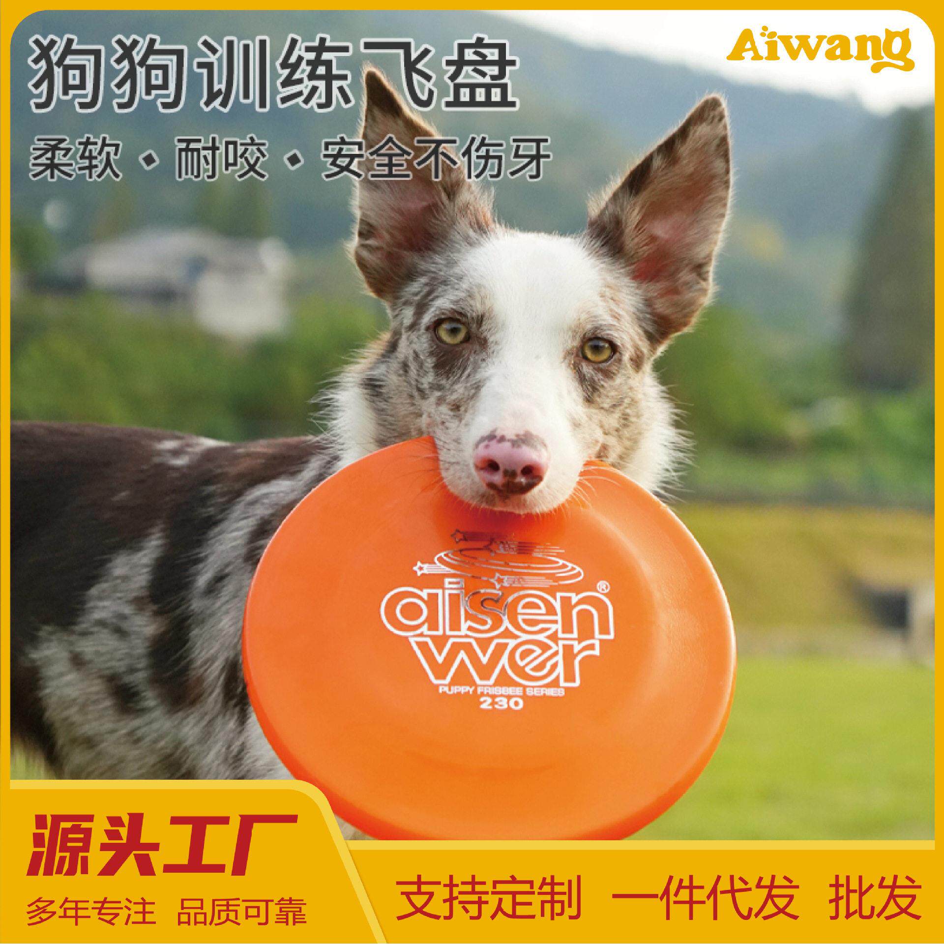 柔软耐咬飞盘狗狗玩具比赛专用标准盘TPR软盘宠物互动狗飞盘厂家