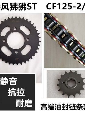适用 春风ST狒狒CF125-2-3链轮套链牙盘齿轮提速提力静音油封链条