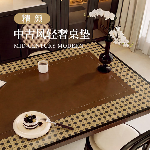 精颜中古风卡通餐桌垫防油防烫垫