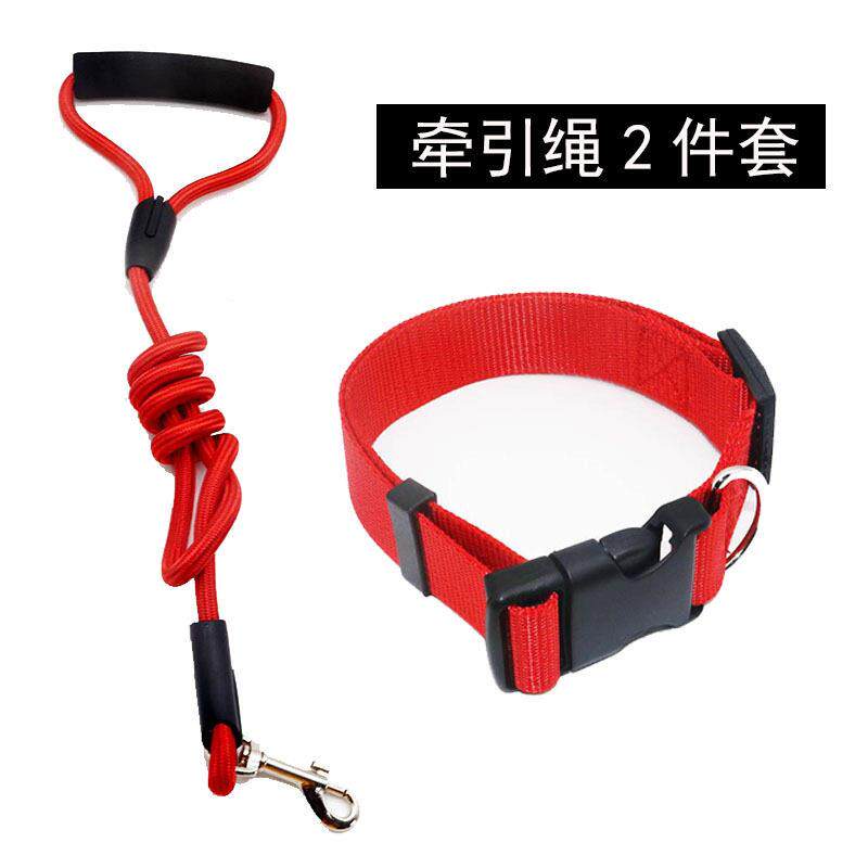 宠物用品牵引绳二件套装中小型犬项圈颈圈围脖狗狗牵引绳遛狗绳套