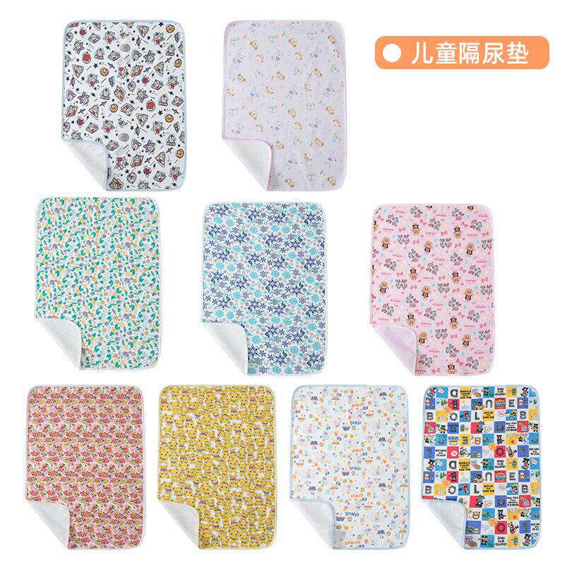 出口日本婴儿棉质隔尿垫童竹纤维透气三层双面用可防水床垫