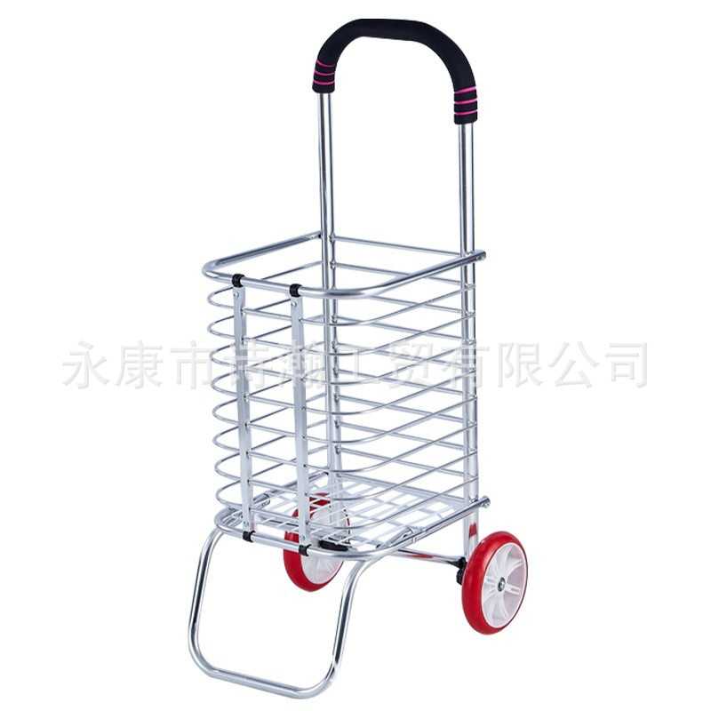 加粗二轮购物车超市买菜车可折叠爬楼手拉车铝合金家用