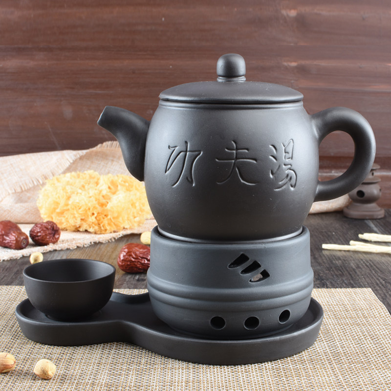 大号容量餐厅酒店茶楼功夫汤壶紫砂壶宜兴紫砂茶壶陶瓷养生炖汤壶