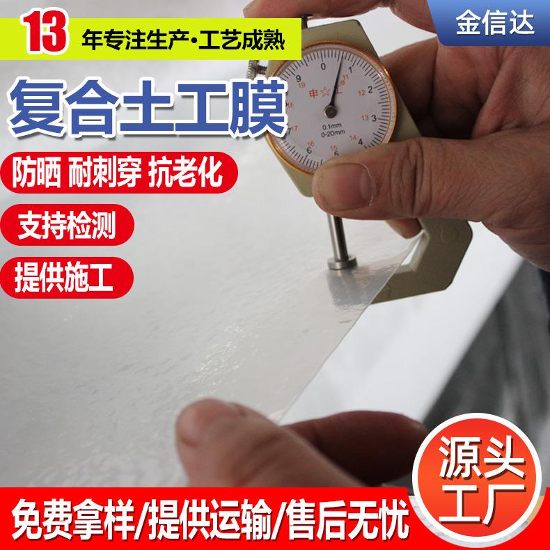 复合土工膜白色黑色防水防渗膜养殖膜虾塘鱼池鱼塘专用两布一
