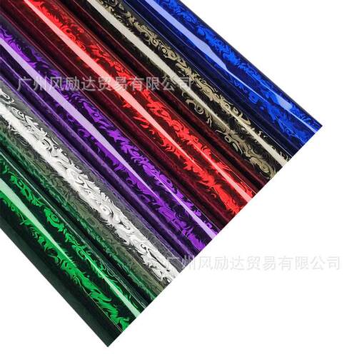 跨境新品 PET锻造亮元宇宙幽灵金属红碳纤维贴纸内饰后视镜贴膜