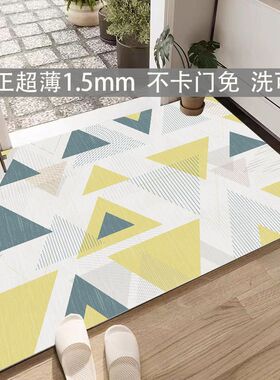 超薄1.5mm入户门垫不卡门门垫免洗皮革玄关地垫PVC免洗可裁剪地毯