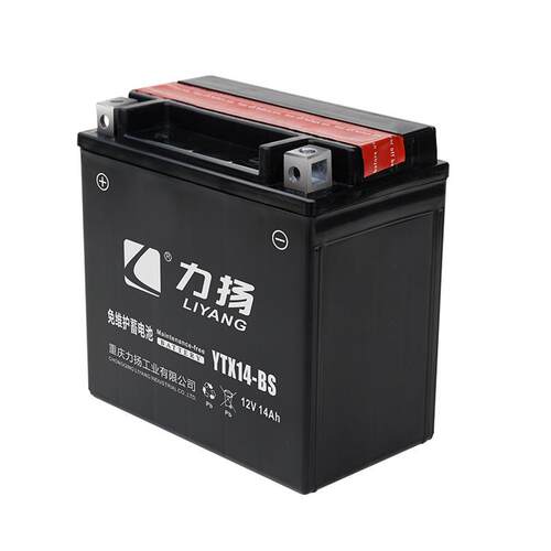 厂家生产12V摩托车铅酸蓄电池 半免维护摩托车蓄电池 YTX14-BS