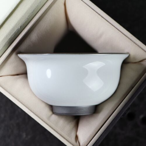 铁胎官窑月白压手杯陶瓷喝茶杯大号主人杯小茶碗厚胎茶盏功夫茶