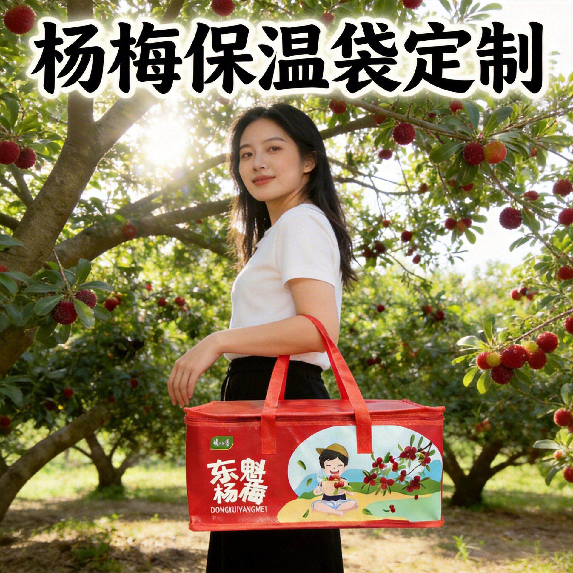 东魁杨梅打包袋电商冷链配送保鲜大容量冰包夏季保冷保温袋