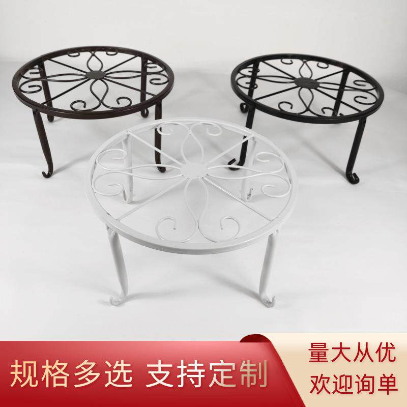 铁艺小花架单层桌面简约落地式花盆架花架子阳台客厅绿萝盆栽花几