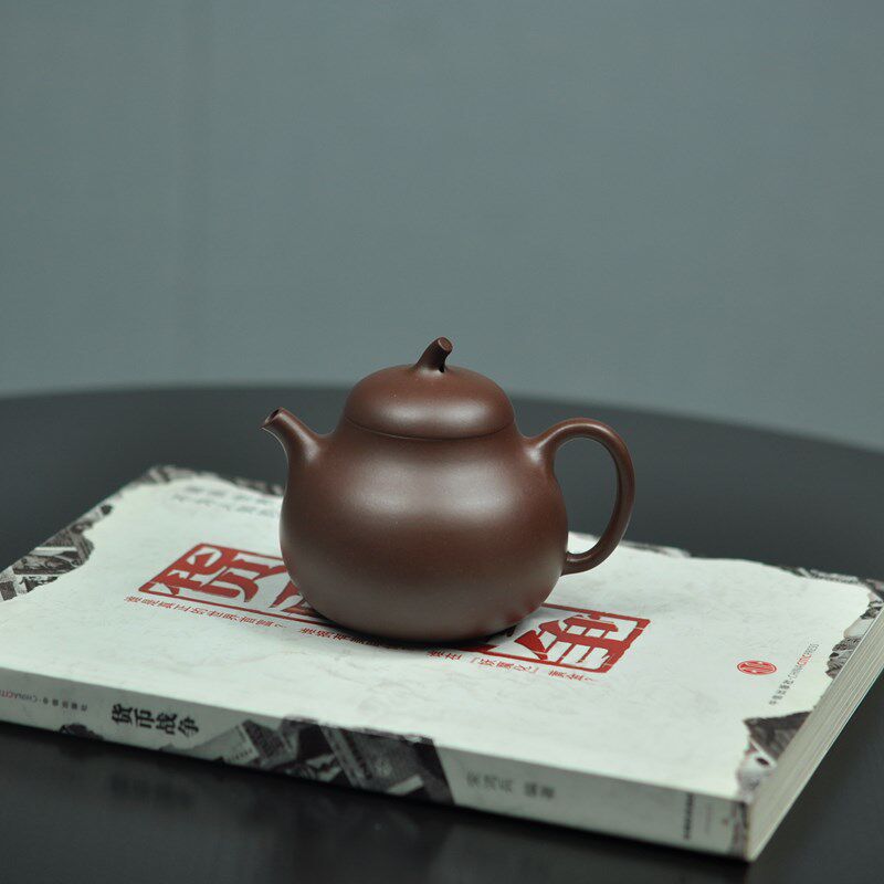 友兰轩 传统手工茶壶160CC中小品原矿60目深井老紫泥茄瓜段紫砂壶