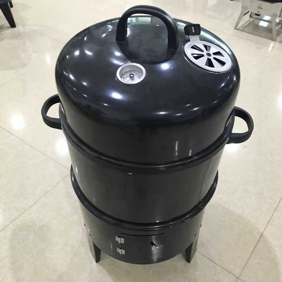 家用木炭炉 搪瓷烤盆三合一多功能烟熏炉 烧烤炉