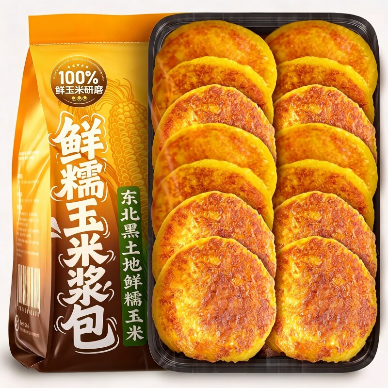 农科院鲜玉米饼浆包糍粑新鲜官方旗舰店香糯0添加纯手工独立包装图片