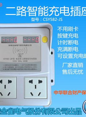 电动车智能充电插座不刷卡按键CSY582单位免费充电桩管家定时器