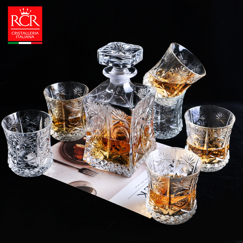 RCR 进口水晶玻璃威士忌酒杯古典家用水杯高档鸡尾酒洋酒杯子套装