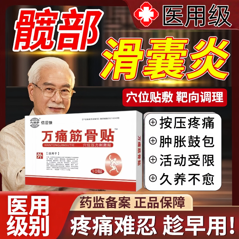 髋关节疼痛滑膜炎股骨头坏死关节月板增生走路疼膝盖积液脚腕疼MJ