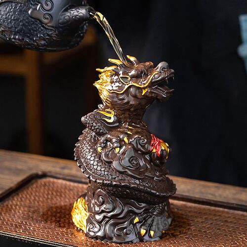 紫砂飞龙茶宠摆件精品可养茶桌茶台摆件大全饰品高档招财茶玩茶具