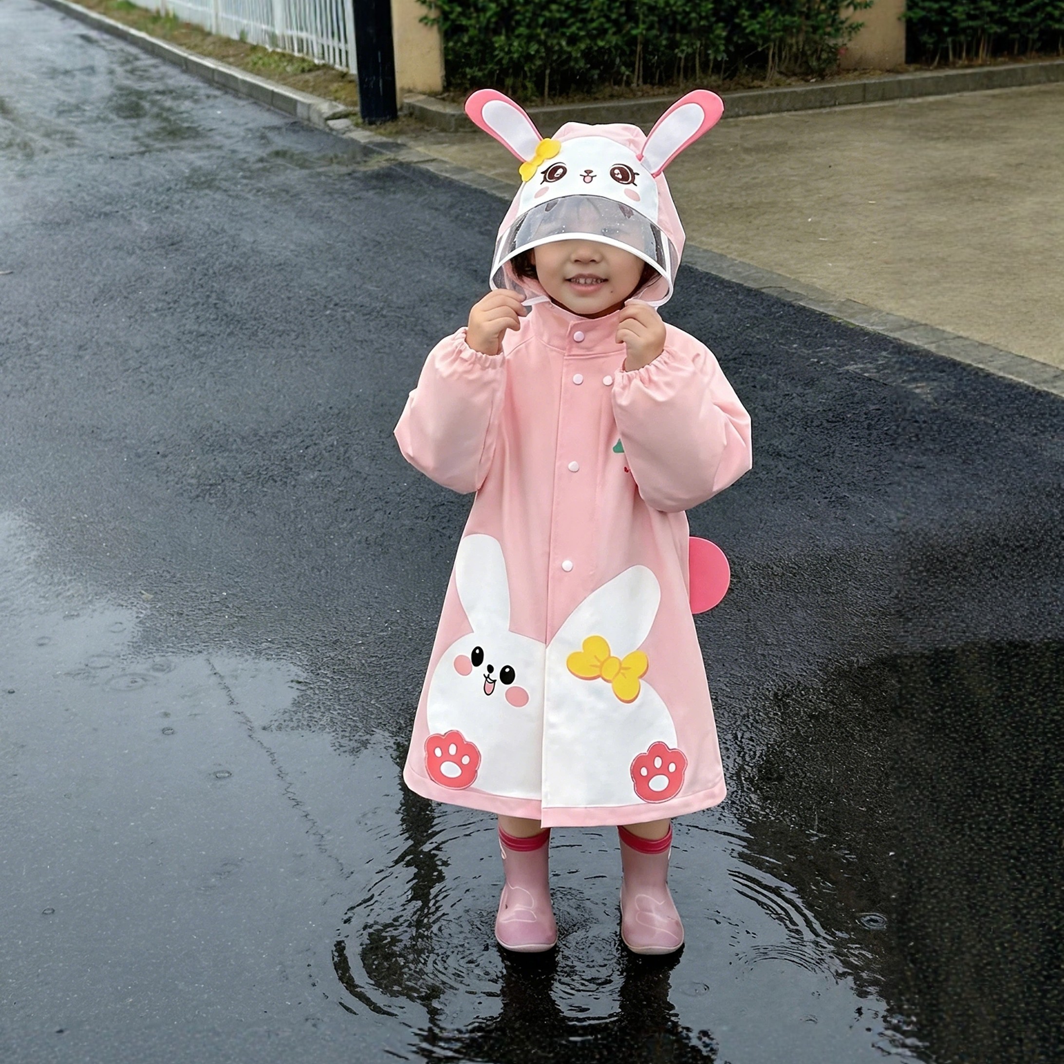 小兔子儿童雨衣披幼儿园
