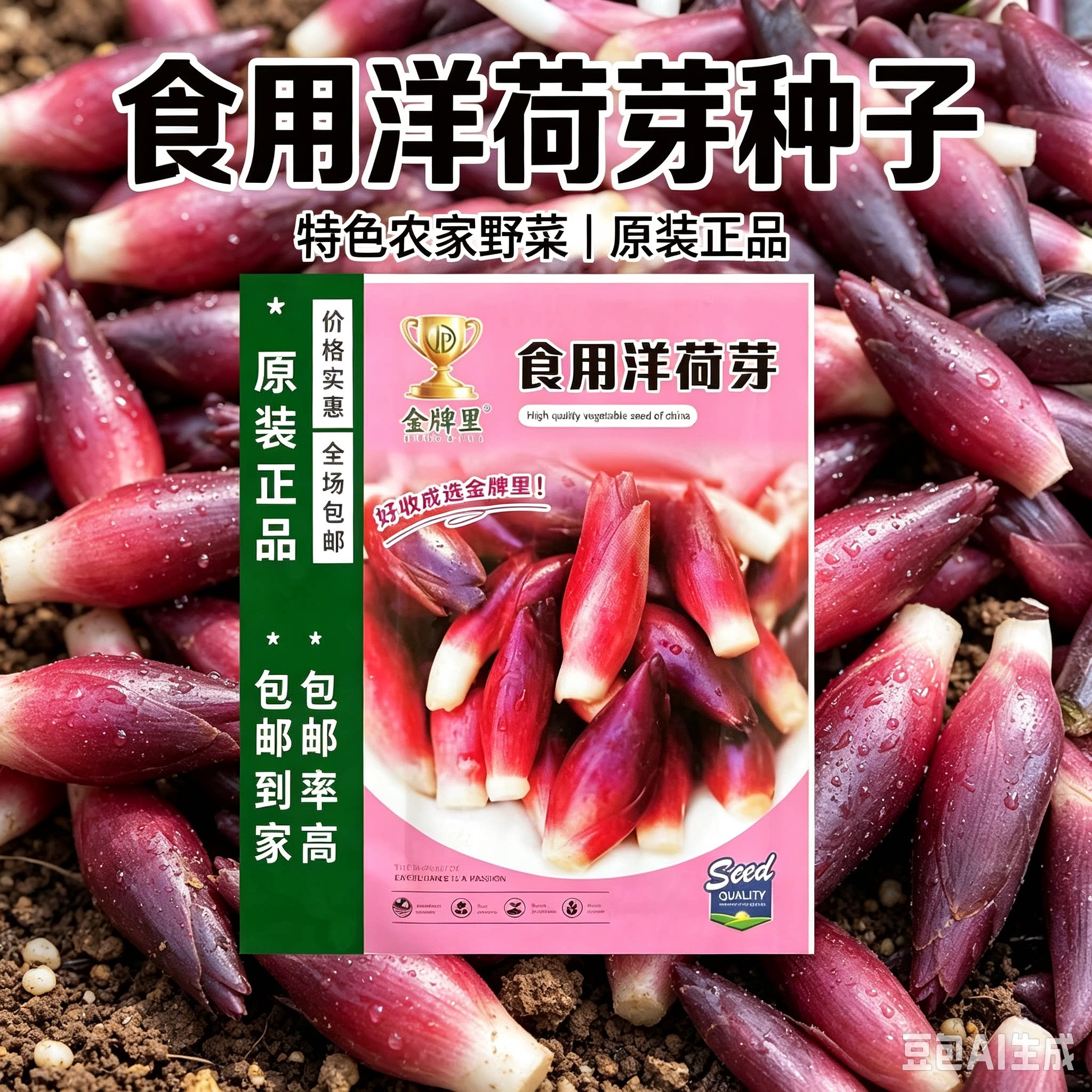 【新品!包邮】食用洋荷芽种球四季种植家庭阳台小院盆栽地栽xy
