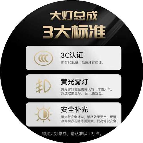 未来之眼豪爵AFR125大灯总成安全雾灯矩阵远近透镜大灯