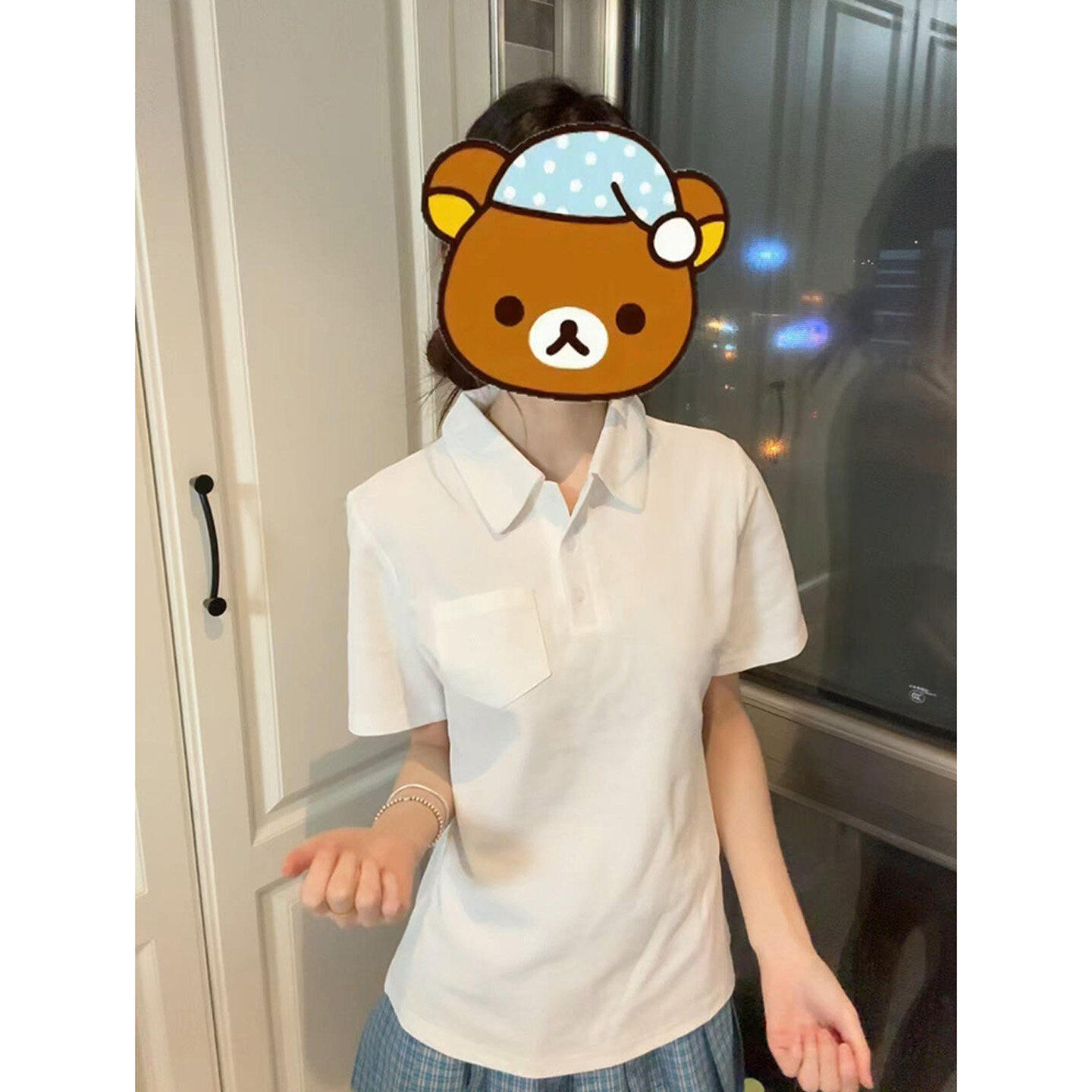 韩系设计感口袋polo翻领