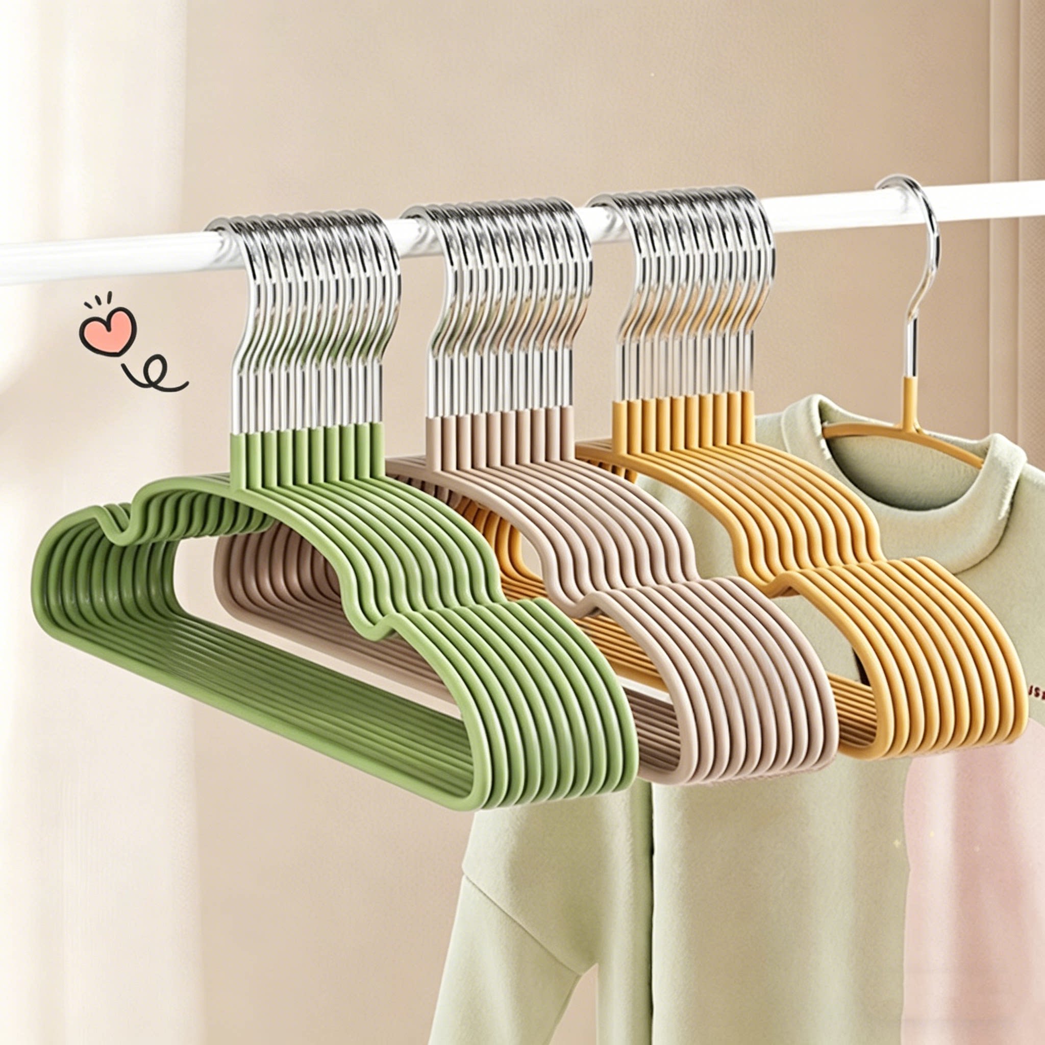 衣架好用衣服晾衣架多用途加粗款家用塑料浸塑晾衣架