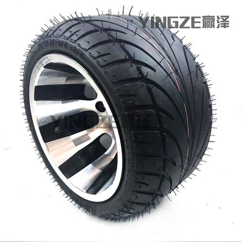 卡丁车配件 四轮沙滩车235/30-10寸扁平胎10寸公路轮胎铝轮毂总成