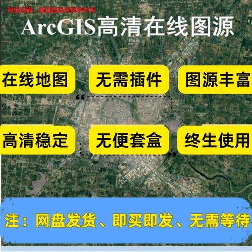 ArcGIS高清在线图源在线地图高清影像卫星图瓦片底图背景图素材