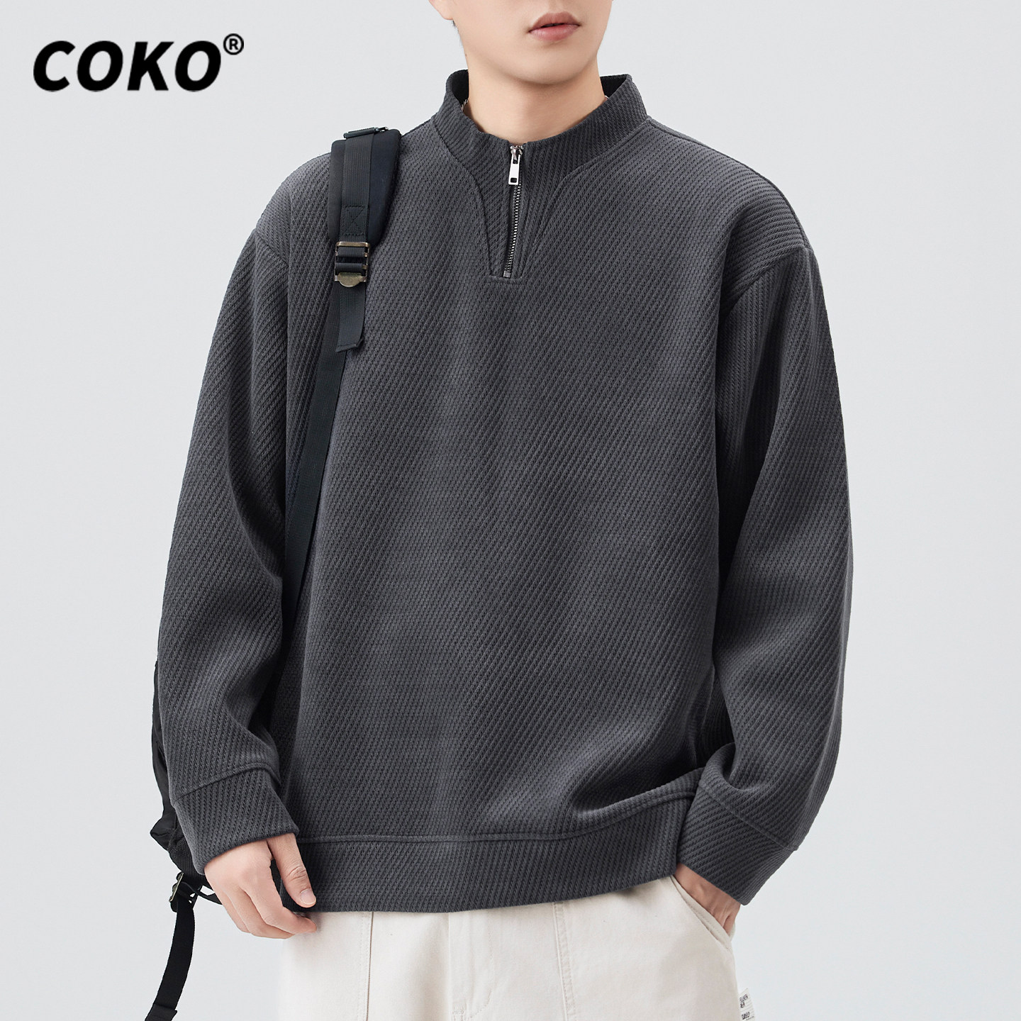 COKO高级感半拉链休闲卫
