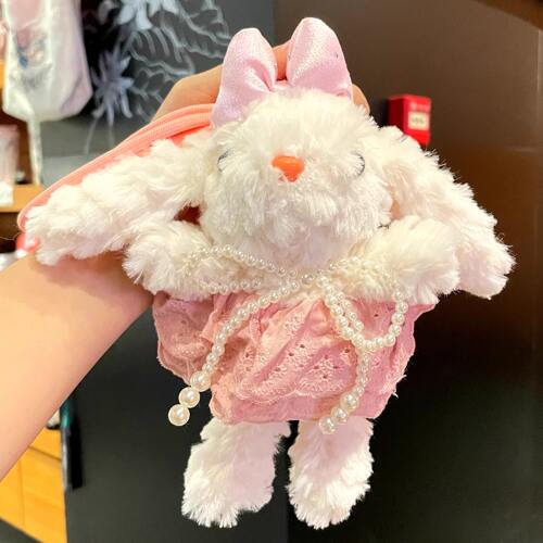 毛绒可爱兔子玩偶挂件小女生装饰包包背包挂饰书包精致高级感公仔