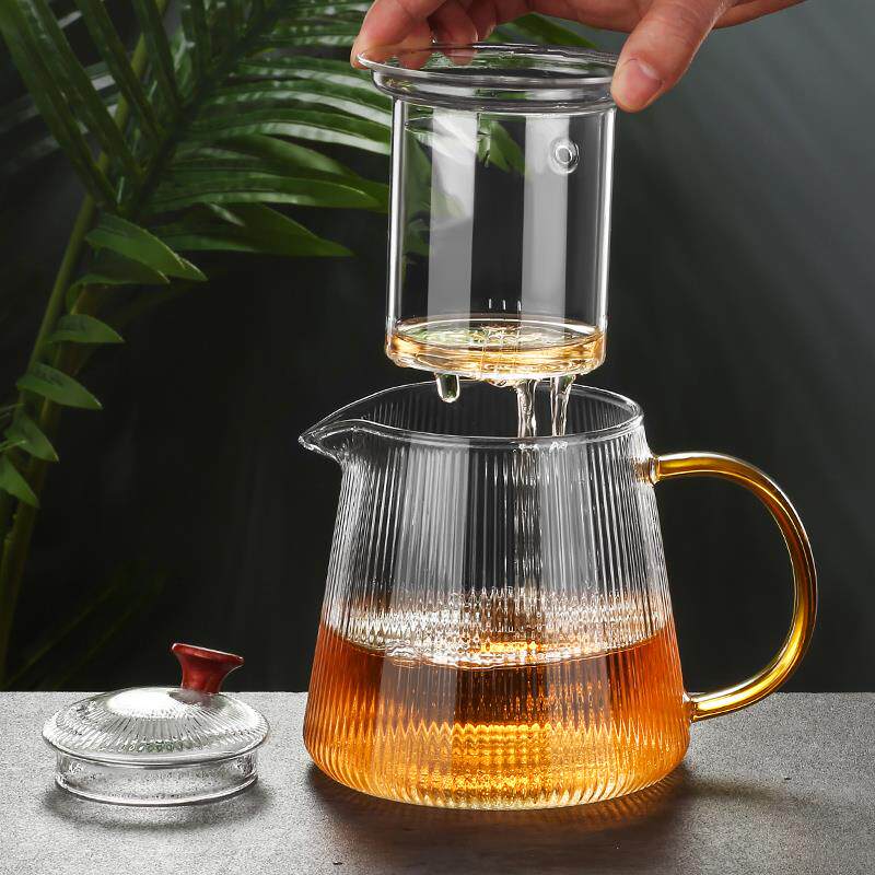 xyt泡茶壶养家用焖茶壶生玻璃煮茶壶耐茶水分离高温办公室茶杯套