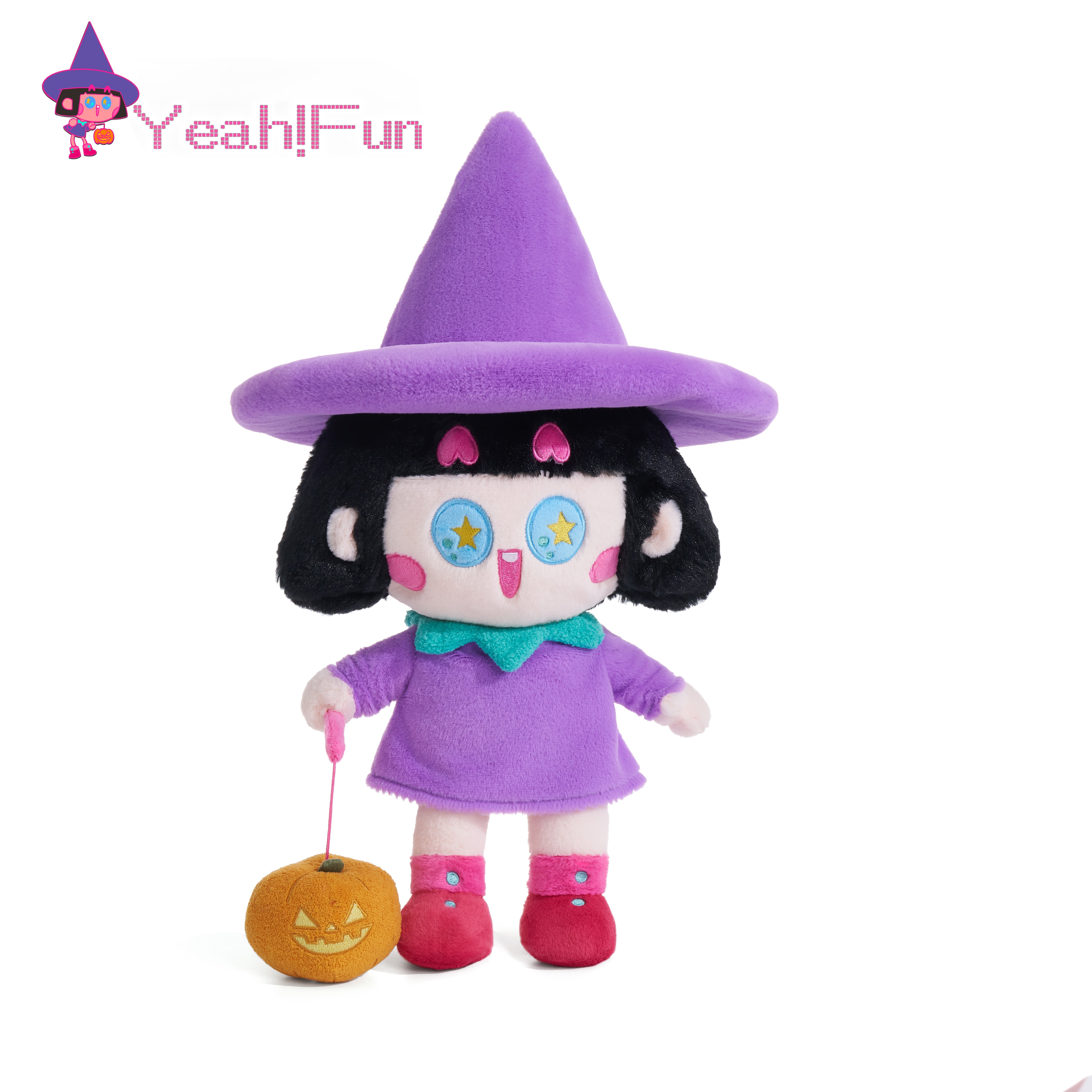 Yeah!Fun南瓜魔女原创设计毛绒玩具柔软可爱毕业季娃娃送女友玩偶