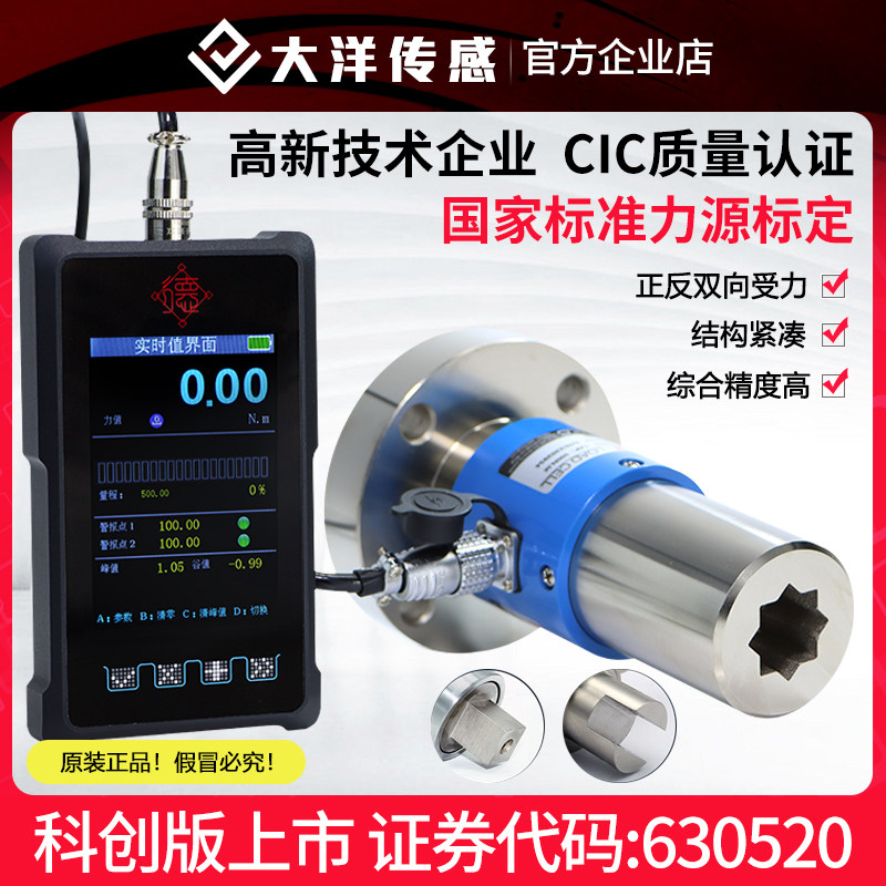 大洋静态扭矩传感器扳手检定仪扭力测试拧紧力测试手持校准仪107
