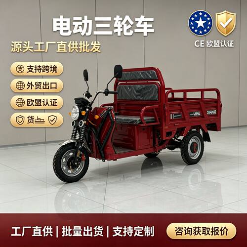 源头工厂电动三轮车外贸出口支持跨境EEC欧盟认证
