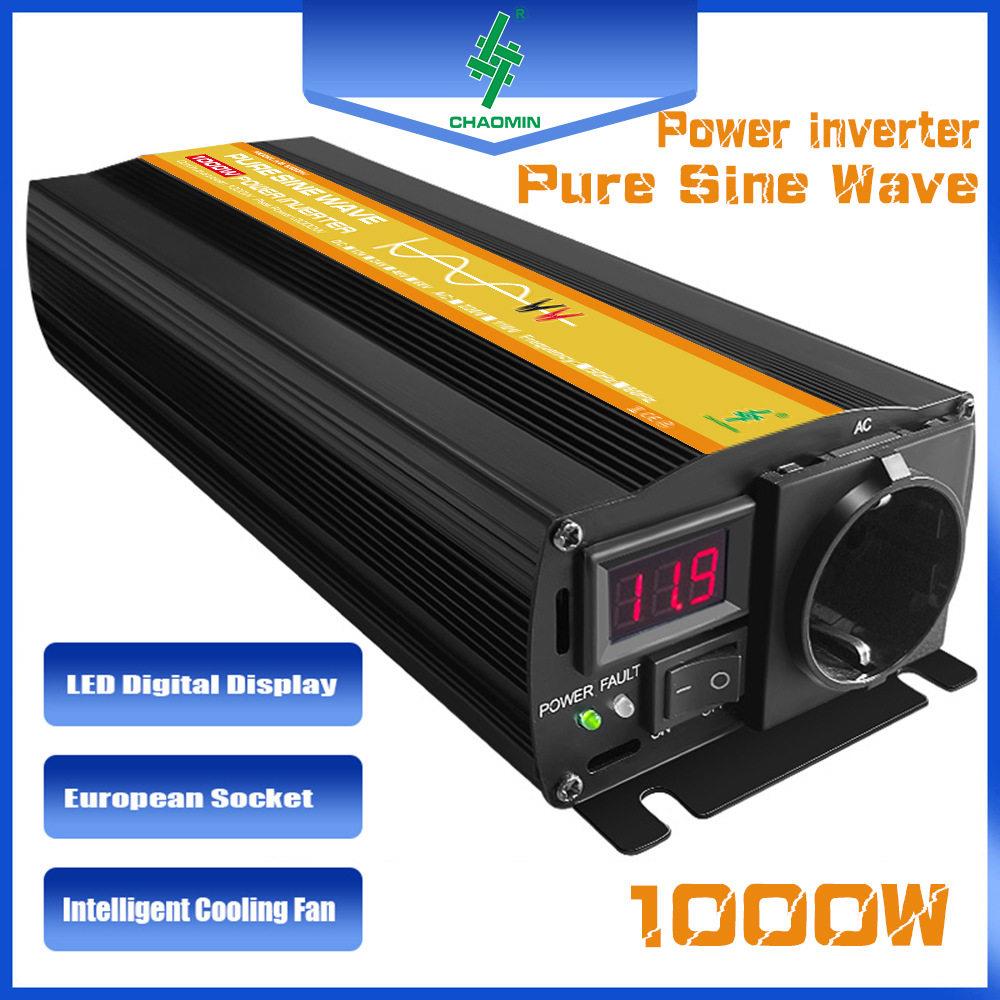纯正波逆变器太阳能转换器车载带欧规插座12V/24V/48V/60V转220V