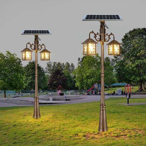 中式路灯太阳能led庭院家用农村小区室外花园别墅杆户外防水灯
