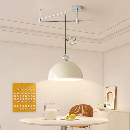 可移位摇臂侘寂风餐厅吊灯设计感饭厅灯餐桌灯中古包豪斯吧台灯