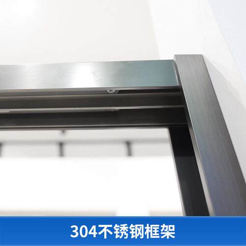 纳伦屏风双活动门浴室家用一字型玻璃沐浴房隔断弧扇形简易洗浴房