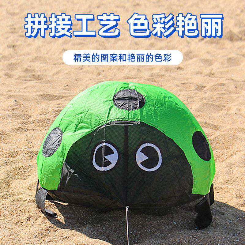 潍坊户外仿真七星瓢虫风筝可爱装饰软体爬行园林草坪风筝个性