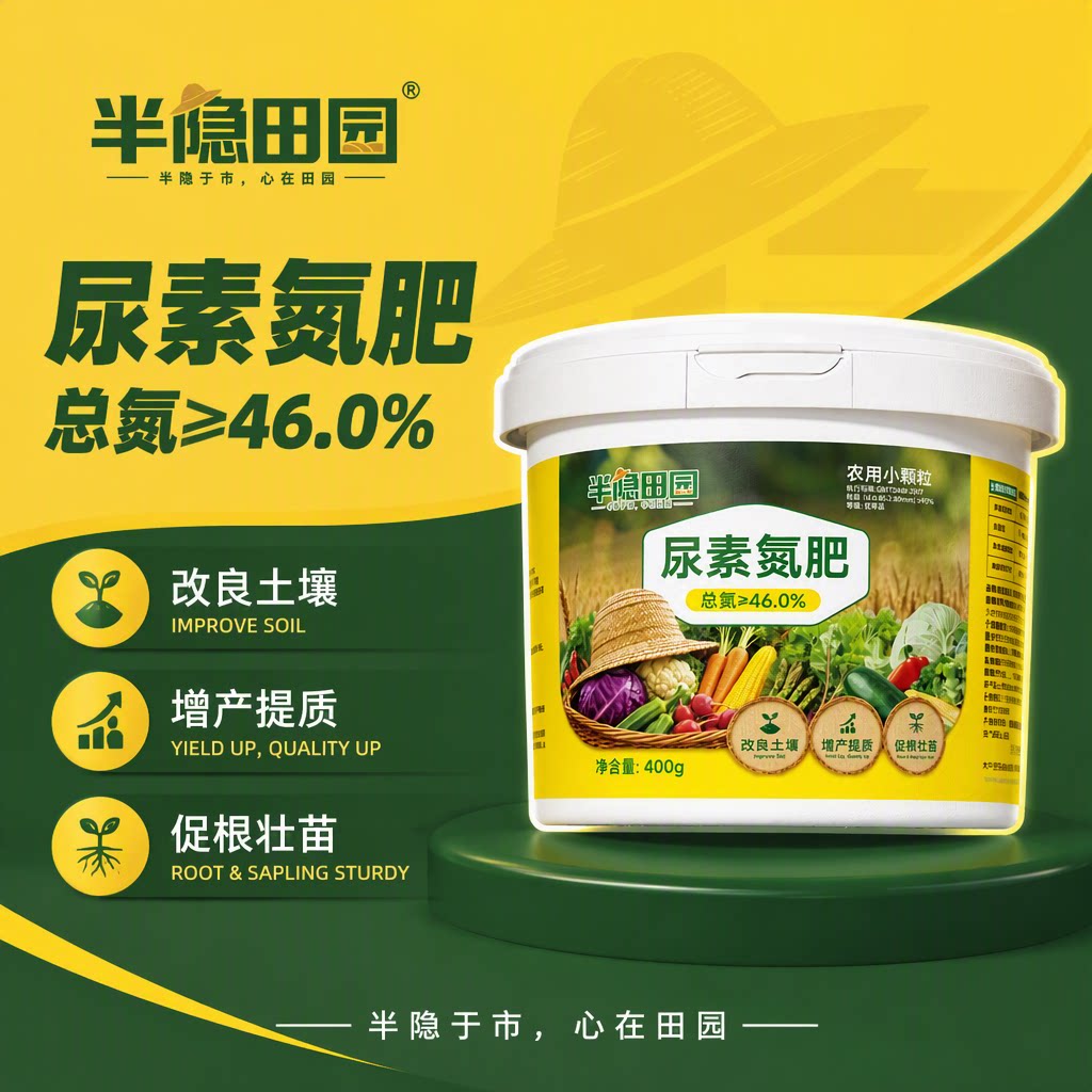 半隐田园氮肥尿素肥料小颗粒家庭花卉盆栽果树蔬菜小麦玉米通用肥