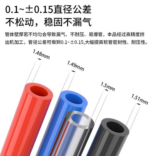 PU气软管气动气泵空压机气管高压20/18/16/14/12/10/4/6/8*5/mm