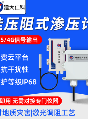4G渗压计485硅压阻式水库岩土工程孔隙水压力计液位监测计传感器