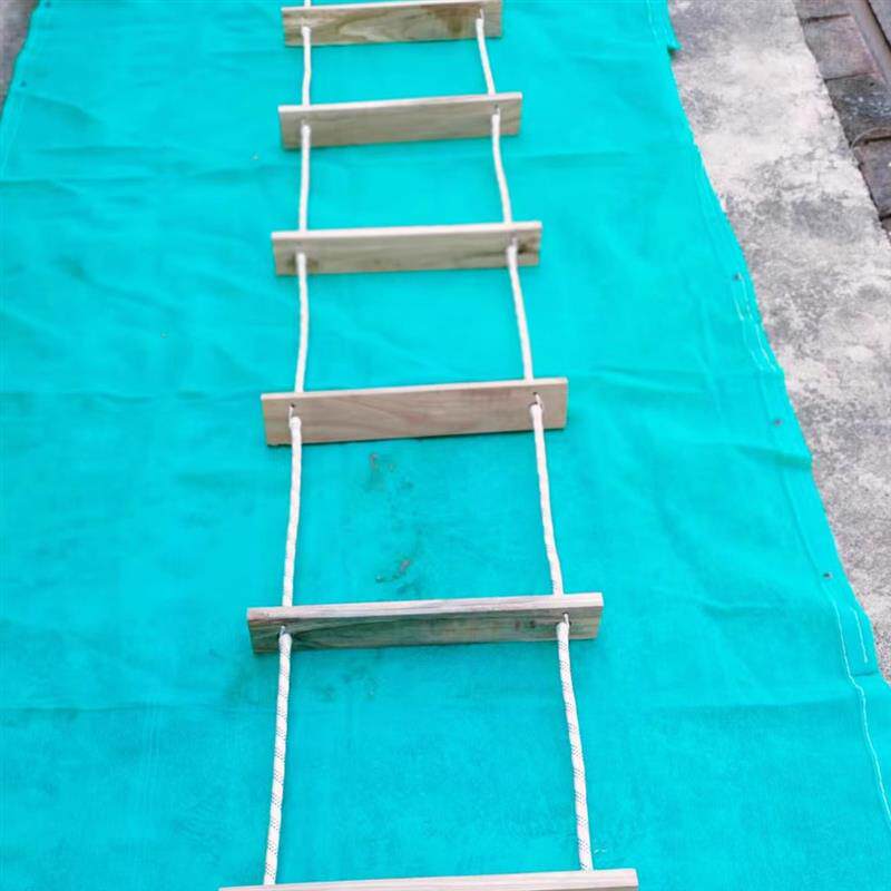 消防软梯应急救援高空逃生绳梯家用攀爬梯防滑耐磨船用木板绳梯