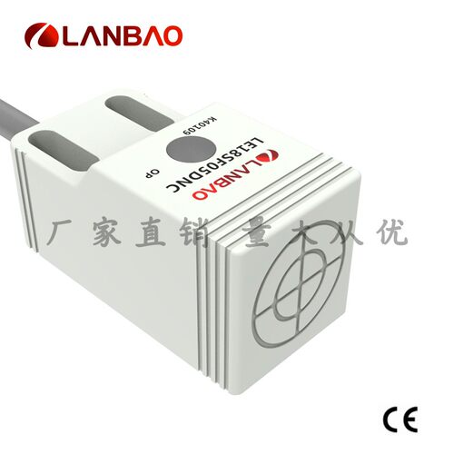 上海兰宝LE18SF05DNO电感式传感器三线NPN常开2m线 方形接近开关