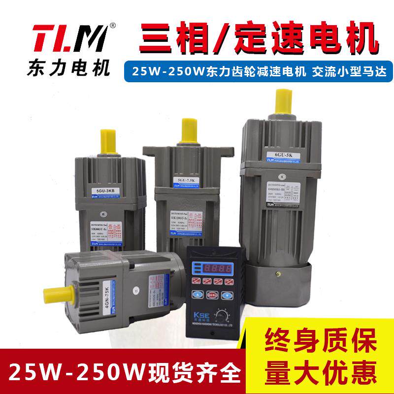 东力减速电机三相220V三相380V 减速马达微小型慢速电机 齿轮减速