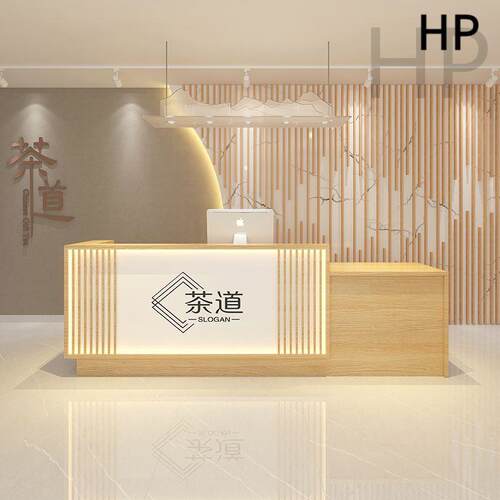 现做新中式收银台复古店铺中式茶楼吧台前台柜台养生会所饭店采耳